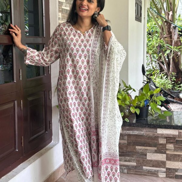 Cotton Churidar Set White